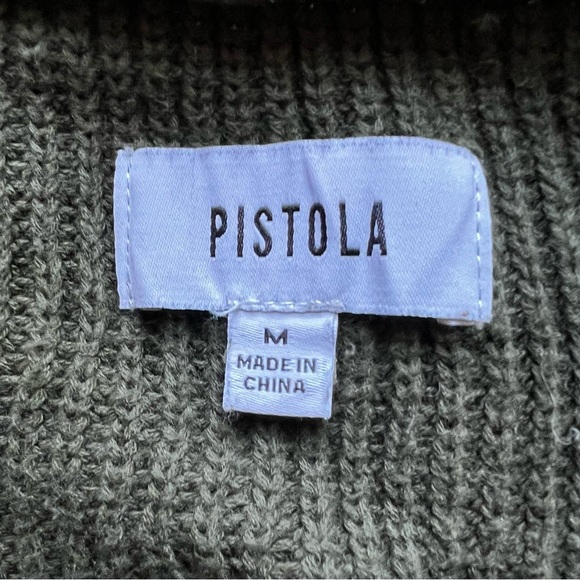 Pistola V-neck Forest Green Sweater - Picture 3 of 4